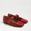 Sam Edelman Michaela Mary Jane Flat Scarlet Red Leather