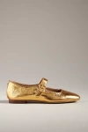 Sam Edelman Michaela Mary Jane Flat In Gold