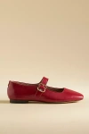 Sam Edelman Michaela Mary Jane Flat Scarlet Red Leather In Red