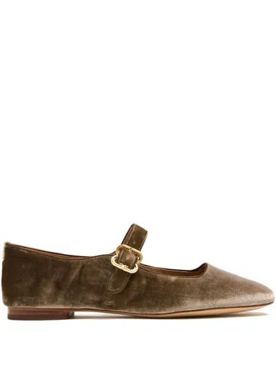 SAM EDELMAN MICHAELA MARY JANE VELVET BUCKLE FLATS