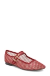 Sam Edelman Michaela Mesh Flat In Deep Scarlet