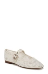 Sam Edelman Michaela Mary Jane Flat Ivory Lace