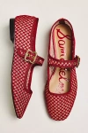 Sam Edelman Michaela Mesh Mary Jane Flats In Red