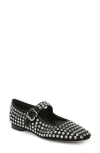 Sam Edelman Womens Faux Suede Rhinestone Mary Janes In Black
