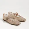 Sam Edelman Michaela Shine Mary Jane Flat In Vintage Pink Mesh In Multi
