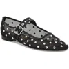 Sam Edelman Michaela Shine Womens Embellished Mesh Ballet Flats In Black