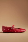 Sam Edelman Michaela Stud Mary Jane Flat Heirloom Red Leather In Red