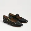 Sam Edelman Michaela Stud Mary Jane Flat Black Leather