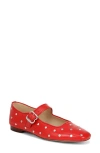 Sam Edelman Michaela Stud Mary Jane Flat Heirloom Red Leather