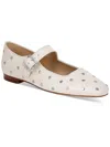 Sam Edelman Michaela Stud Mary Jane Flat Bright White Leather In White