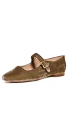 Sam Edelman Michaela Velvet Ballet Flats Dark Sage In Dark Sage