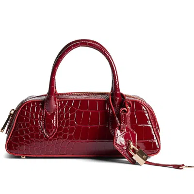 Sam Edelman Micro Nori Faux Leather Bowler Satchel In Burgundy