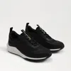 Sam Edelman Miles Lace Up Performance Sneaker Black Mesh In Black