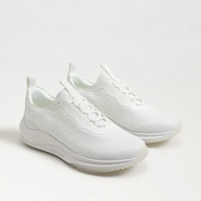 Sam Edelman Miles Lace Up Performance Sneaker White Mesh