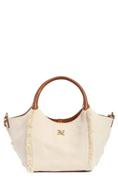 Sam Edelman Mini Sydney Frayed Bucket Tote In Neutral