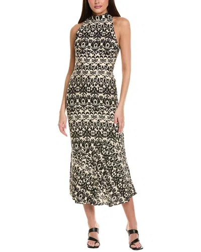 Sam Edelman Mock Neck Midi Dress In Beige
