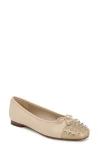 Sam Edelman Monet Cap Toe Ballet Flat In Summer Sand/ Amber Gold