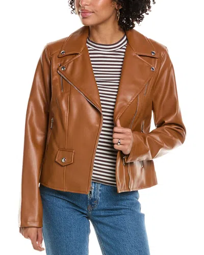 Sam Edelman Moto Jacket In Brown