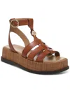 SAM EDELMAN NAIMA WOMENS FAUX LEATHER SQUARE TOE PLATFORM SANDALS