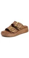 Sam Edelman Nerissa Flatform Sandals Cuoio In Cuoio