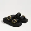 Sam Edelman Nerissa Platform Slide Sandal Black Basketweave