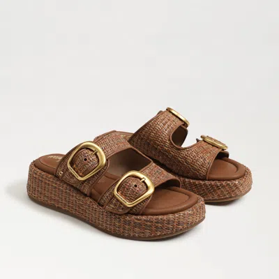 SAM EDELMAN SAM EDELMAN NERISSA PLATFORM SLIDE SANDAL CUOIO BROWN BASKETWEAVE