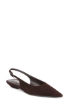 Sam Edelman Netty Slingback Pointed Toe Flat In Brown