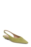 Sam Edelman Netty Slingback Pointed Toe Flat In Green
