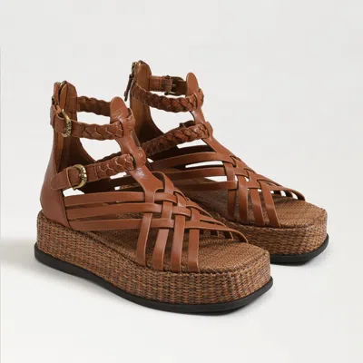 Sam Edelman Nicki Platform Sandal Saddle Leather In Brown