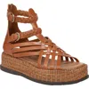 Sam Edelman Nicki Platform Sandal Saddle Leather In Multi