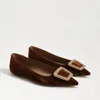 Sam Edelman Nico Pointed Toe Flat In Brown