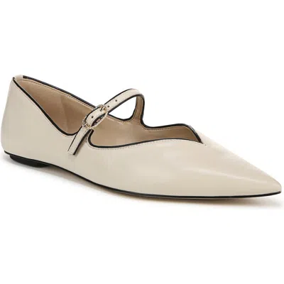 Sam Edelman Noa Mary Jane Pointed Toe Flat In Modern Ivory/black