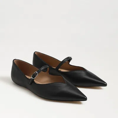 SAM EDELMAN SAM EDELMAN NOA POINTED TOE MARY JANE FLAT BLACK LEATHER
