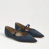 Sam Edelman Noa Mary Jane Pointed Toe Flat In Blue