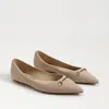 Sam Edelman Nori Pointed Toe Flat In Beige