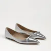 Sam Edelman Nori Pointed Toe Flat In Silver
