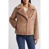 Sam Edelman Notched Lapel Faux Fur Jacket