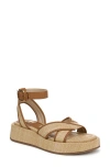 Sam Edelman Nylie Woven Wedge Platform Sandal In Brown
