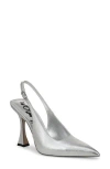 Sam Edelman Odette Pointed Toe Slingback Pump In Silver