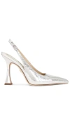 Sam Edelman Odette Slingback Pointed Toe Pump In Soft Silver