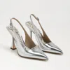 Sam Edelman Odette Slingback Pointed Toe Pump In Silver