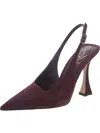 Sam Edelman Odette Slingback Pointed Cap Toe Pump In Purple