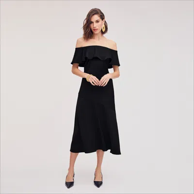 Sam Edelman Off The Shoulder Aline Midi Dress Black