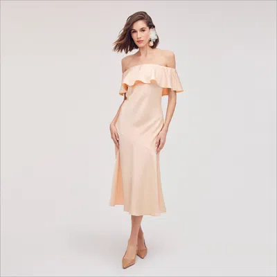 Sam Edelman Off The Shoulder Aline Midi Dress Champagne In Pink