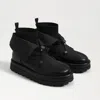Sam Edelman Olin Lug Sole Bootie Black Nylon/leather In Black