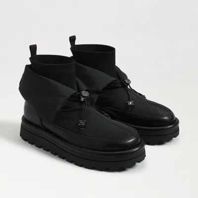 Sam Edelman Olin Lug Sole Bootie Black Nylon/leather