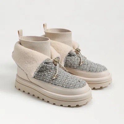 SAM EDELMAN SAM EDELMAN OLIN LUG SOLE BOOTIE IVORY MULTI LEATHER