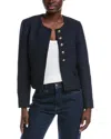Sam Edelman Olive Collarless Jacket In Multi