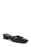 Sam Edelman Ollie Square Toe Mule Black Leather In Black