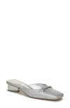 Sam Edelman Ollie Square Toe Bit Mule In Soft Silver